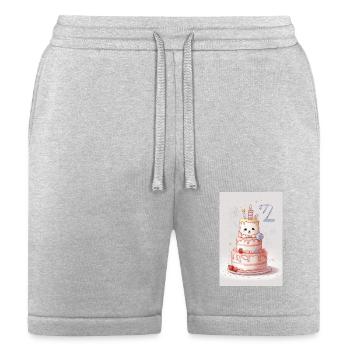birthday cake - Bella + Canvas Unisex Short - heather gray - Front