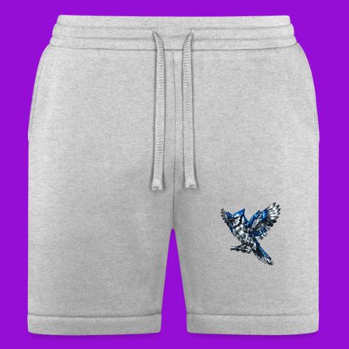 Silver Blue Jay Open Wing Perch - Bella + Canvas Unisex Short