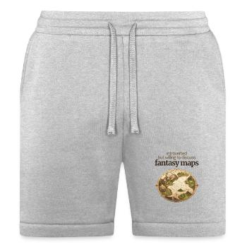 Introverted But Willing to Discuss Fantasy Maps - Bella + Canvas Unisex Short - heather gray - Front