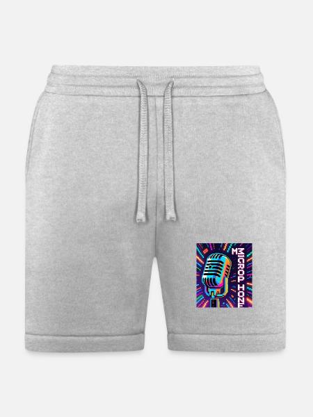 Retro Microphone - Bella + Canvas Unisex Short - heather gray