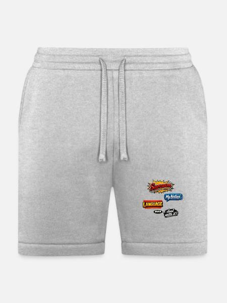 Sarcasm Language Attitude Graphic - Bella + Canvas Unisex Short - heather gray