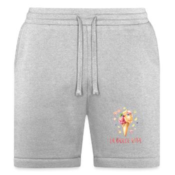 La Dolce Vita Ice Cream Summer Vibes Watercolor  - Bella + Canvas Unisex Short - heather gray - Front