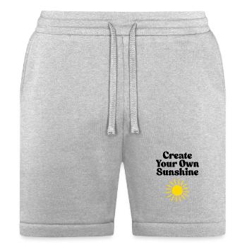Vivid Sunburst Emblem Design - Bella + Canvas Unisex Short - heather gray - Front