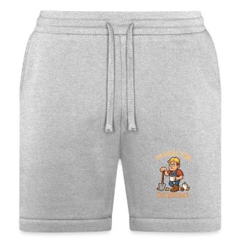 I’m Here For The Breaks – Funny Construction Worke - Bella + Canvas Unisex Short - heather gray - Front