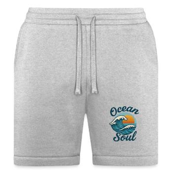 Ocean Soul Waves Sunset - Bella + Canvas Unisex Short - heather gray - Front