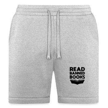 lire des livres interdits - Short Bella + Canvas Unisexe - gris chiné - Devant