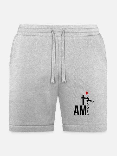 custom design I am Enough - Bella + Canvas Unisex Short - heather gray