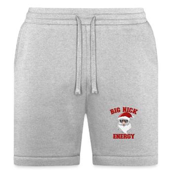 Santa Claus Funny Christmas Big Nick Energy - Bella + Canvas Unisex Short - heather gray - Front