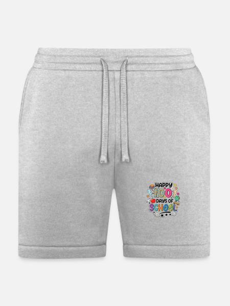 100 Days of School Kaleidoscope - Bella + Canvas Unisex Short - heather gray