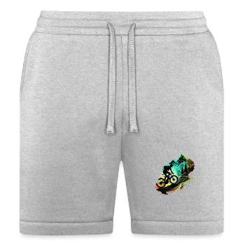 Mountain Biking in The Mountains - Bella + Canvas Unisex Short - heather gray - Front