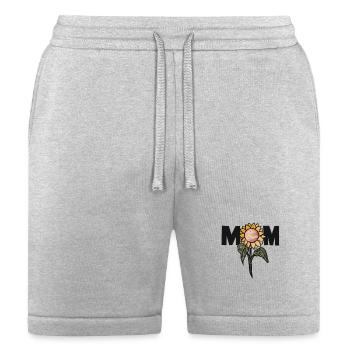 Sunflower MOM Emblem - Bella + Canvas Unisex Short - heather gray - Front