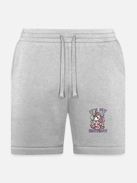 Its My 5th Birthday Unicorn - Bella + Canvas Unisex Short - heather gray