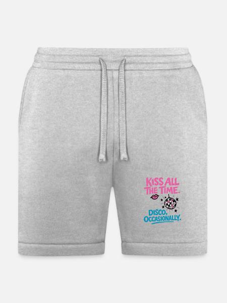 Kiss all the time - Bella + Canvas Unisex Short - heather gray
