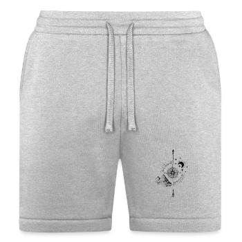 Mystic Mountain Moon Compass - Bella + Canvas Unisex Short - heather gray - Front