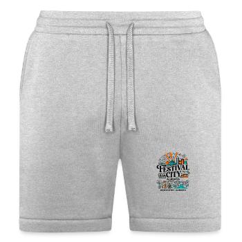 Edmonton Alberta Festival City Skyline Landmarks - Bella + Canvas Unisex Short - heather gray - Front