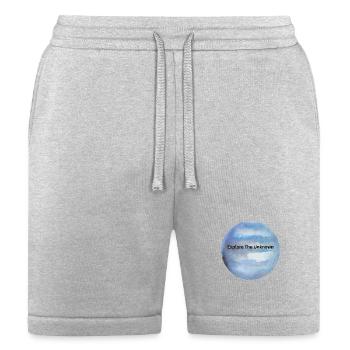 Explore The Unknown Watercolor Badge - Bella + Canvas Unisex Short - heather gray - Front