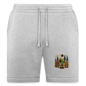 Moonlit Cryptid Campfire - Bella + Canvas Unisex Short - heather gray - Front