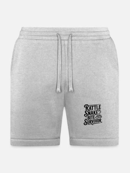 Rattle Snake Bite Survivor - Bella + Canvas Unisex Short - heather gray
