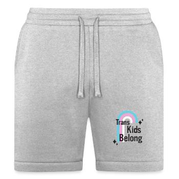 Trans Kids Belong - Bella + Canvas Unisex Short - heather gray - Front