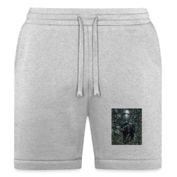 Night Panther in Jungle - Bella + Canvas Unisex Short - heather gray - Front