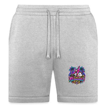 Flamingo Mafia Neon Hustle - Bella + Canvas Unisex Short - heather gray - Front