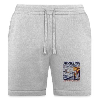 Thames Fog And Autumn Leaves London UK - Bella + Canvas Unisex Short - heather gray - Front