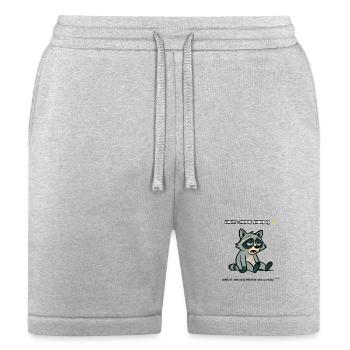January Raccoon Glow Up - Bella + Canvas Unisex Short - heather gray - Front