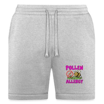 Pollen Allergy Funny Sick Bee Spring Graphic - Bella + Canvas Unisex Short - heather gray - Front