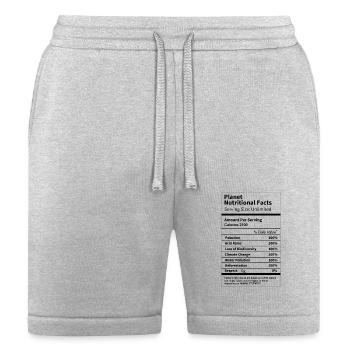 Planet Earth Nutritional Facts - Bella + Canvas Unisex Short - heather gray - Front