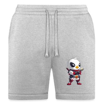 Chick Warrior with Futuristic Armor - Bella + Canvas Unisex Short - heather gray - Front
