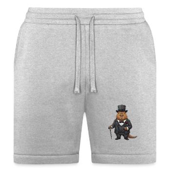 Capybara gentlman in smoking suit - Bella + Canvas Unisex Short - heather gray - Front