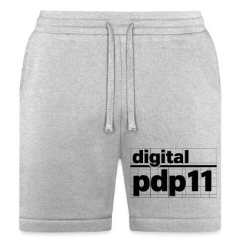 Digital Grid Text Mono Art - Bella + Canvas Unisex Short - heather gray - Front