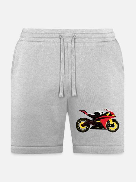 Crimson Vortex Streetbike - Bella + Canvas Unisex Short - heather gray