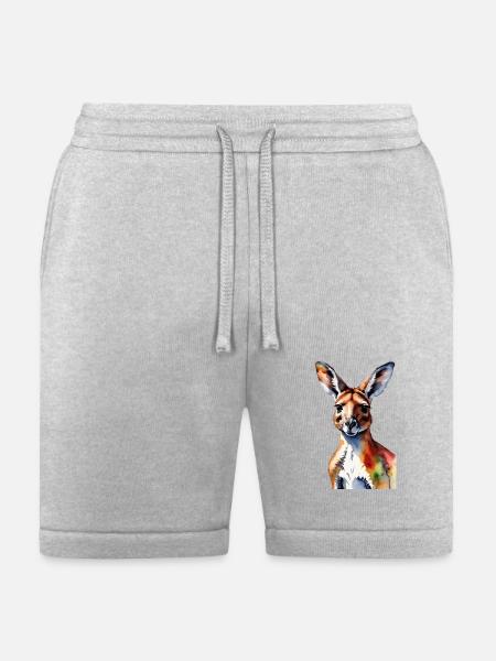 Kangaroo Design - Bella + Canvas Unisex Short - heather gray