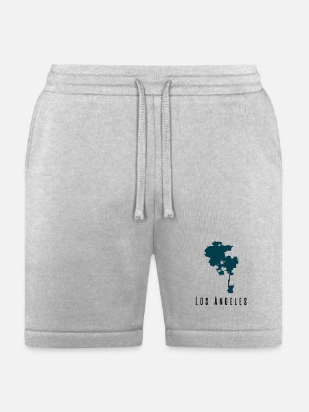 Los Angeles City Map Silhouette - Bella + Canvas Unisex Short - heather gray