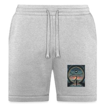 Cosmic Clock Tree - Bella + Canvas Unisex Short - heather gray - Front