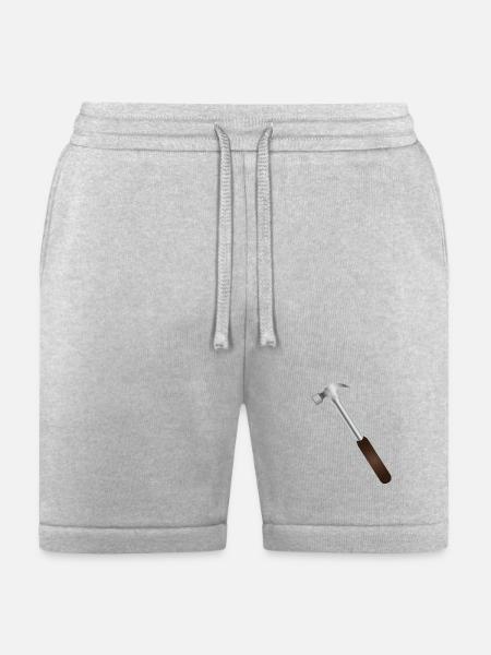 Hammer Carving: Rustic Tool Graphic - Bella + Canvas Unisex Short - heather gray
