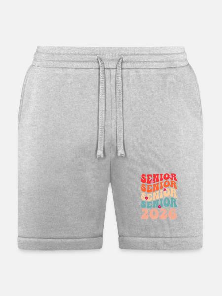 Senior Class 2026 Floral Rainbow - Bella + Canvas Unisex Short - heather gray