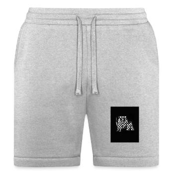 Checker Ghost Smoke - Bella + Canvas Unisex Short - heather gray - Front