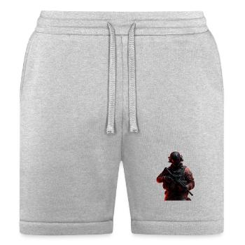 Elite Tactical Soldier Illustration – military art - Bella + Canvas Unisex Short - heather gray - Front
