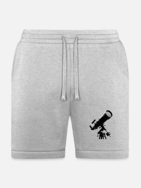 Skywatch Telescope Art - Bella + Canvas Unisex Short - heather gray