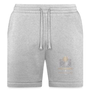 Unyielding Spirit Compass Feather - Bella + Canvas Unisex Short - heather gray - Front