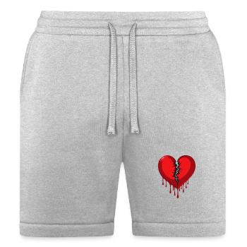 broken heart - Bella + Canvas Unisex Short - heather gray - Front