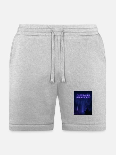 Cyber-Noir Dreamscape Design - Bella + Canvas Unisex Short - heather gray