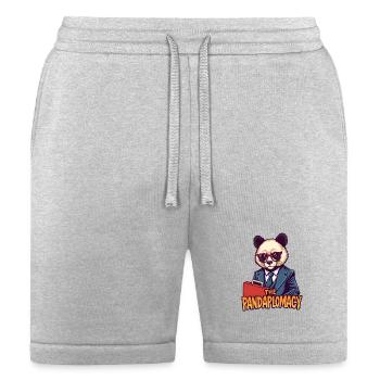 Pandaplomacy Suit Style - Bella + Canvas Unisex Short - heather gray - Front