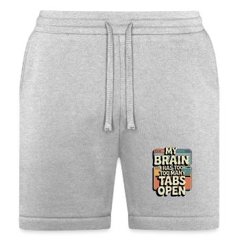 My Brain Has Too Many Tabs Open Retro Computer Tee - Bella + Canvas Unisex Short - heather gray - Front