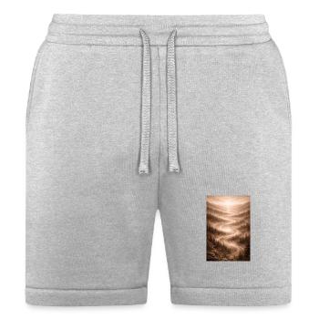  Quiet Symmetry — Spiral Depth Forest Valley - Bella + Canvas Unisex Short - heather gray - Front