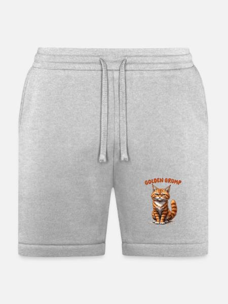 Golden Grump Cat - Bella + Canvas Unisex Short - heather gray