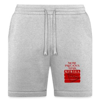 More Precious Than Rubies - Bella + Canvas Unisex Short - heather gray - Front