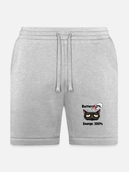 Battery 2% energyn300% - Bella + Canvas Unisex Short - heather gray